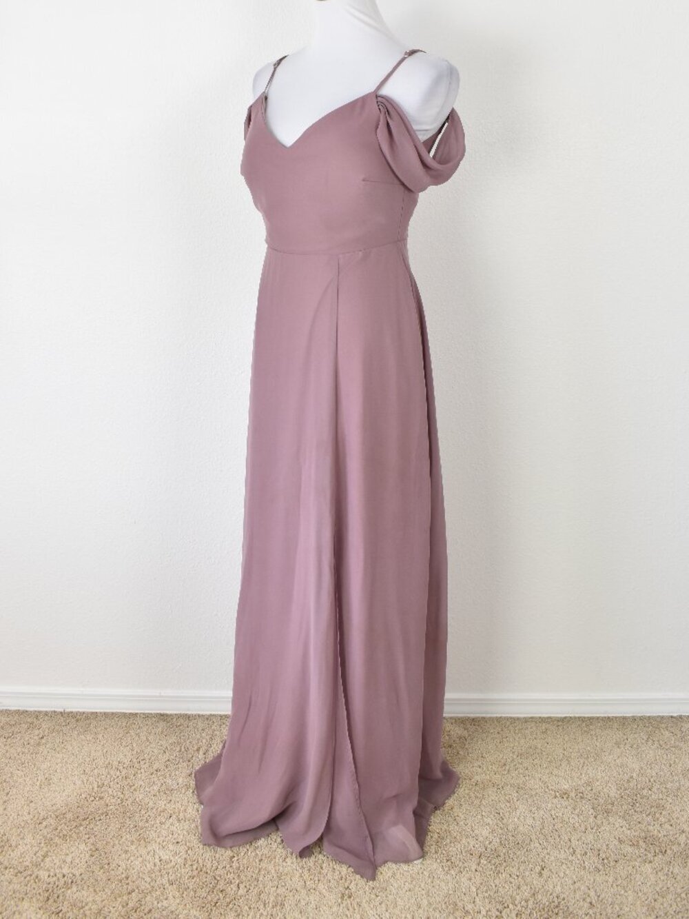 Birdy Grey DARK MAUVE Devin Convertible Chiffon Formal Dress - M - Picture 4 of 9